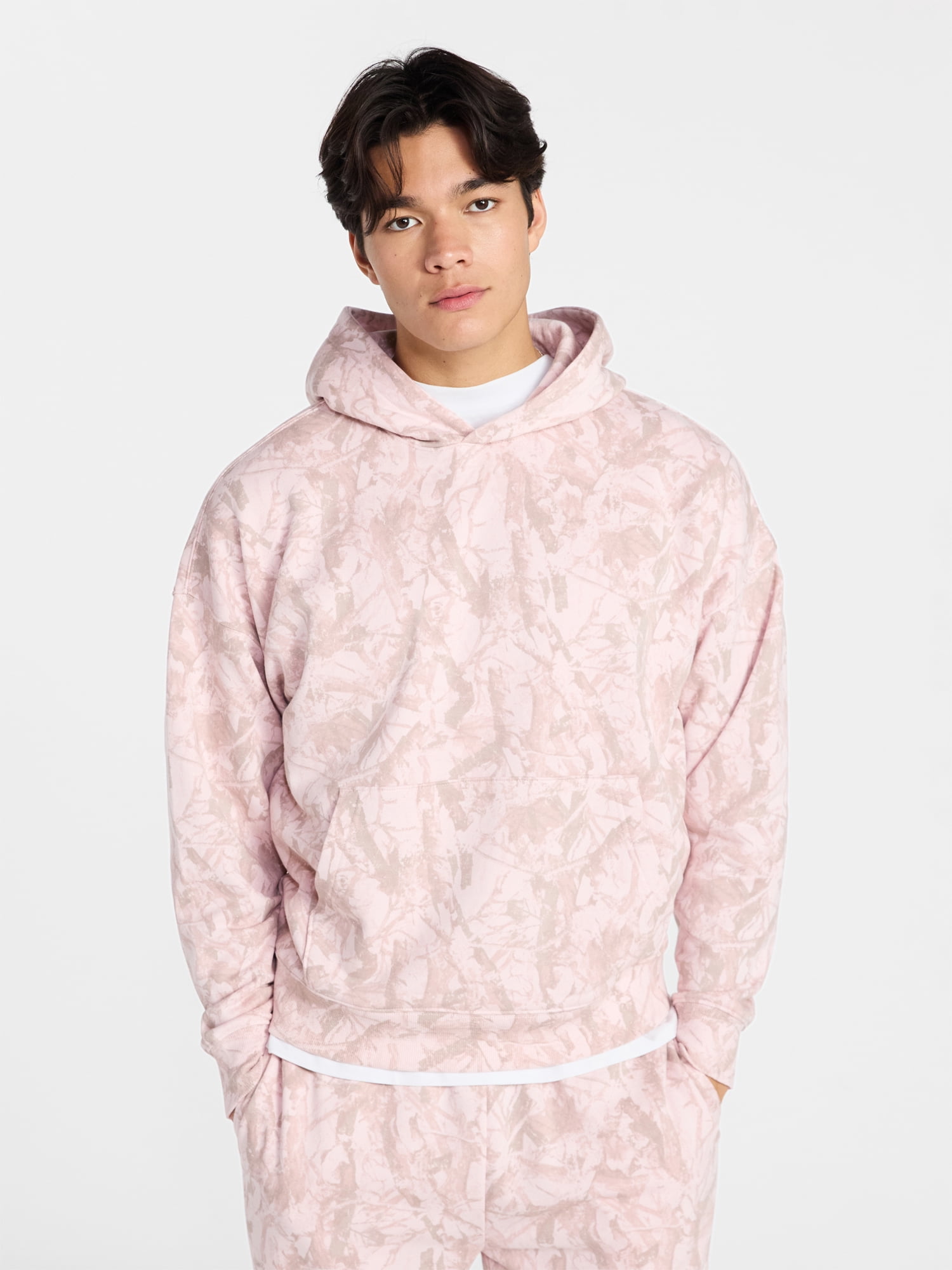 No Boundaries Oversized Hoodie with Long Sleeves, Men's XS-4XLT