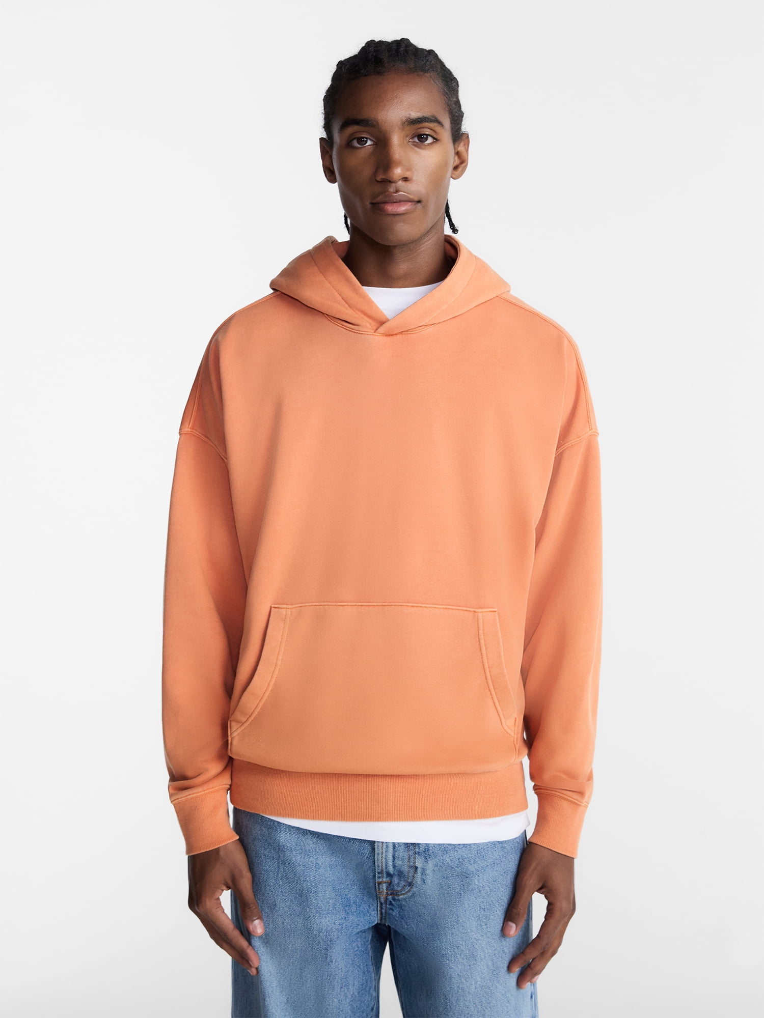 No Boundaries Oversized Hoodie with Long Sleeves, Men's XS-4XLT