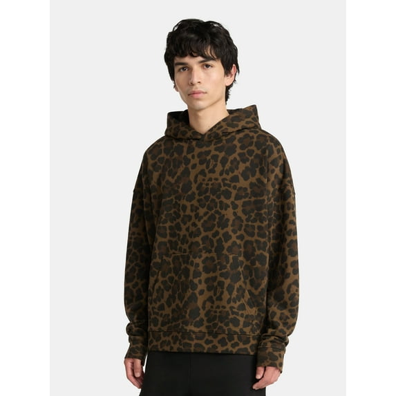 No Boundaries Oversized Hoodie with Long Sleeves, Men's & Big Men's