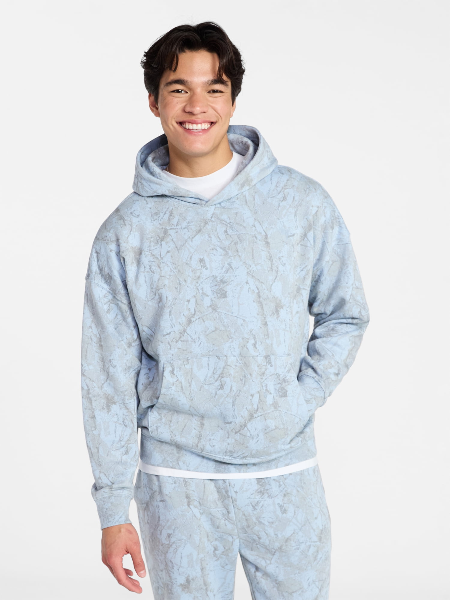 No Boundaries Oversized Hoodie with Long Sleeves, Men's XS-4XLT