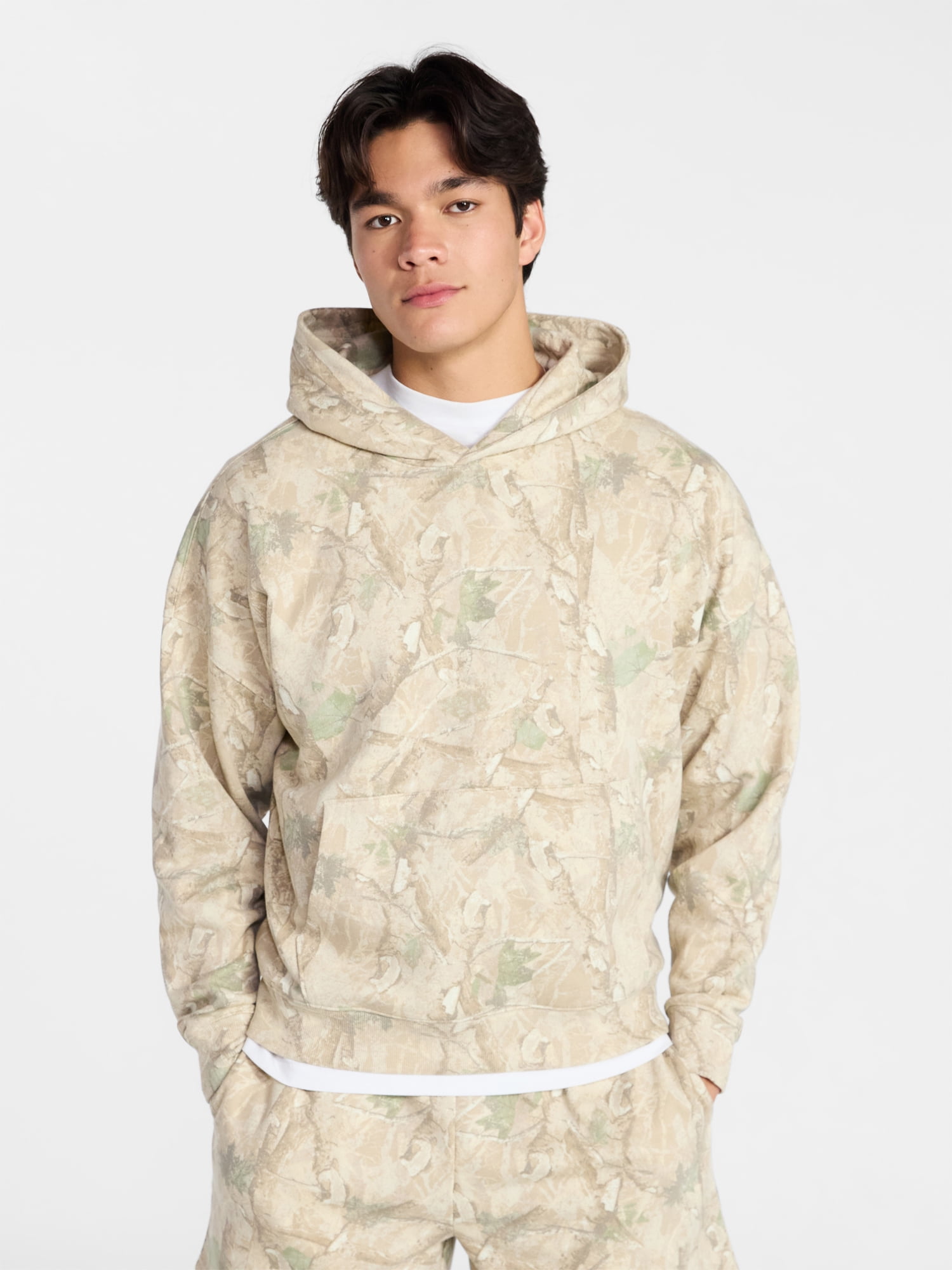 No Boundaries Oversized Hoodie with Long Sleeves, Men's XS-4XLT