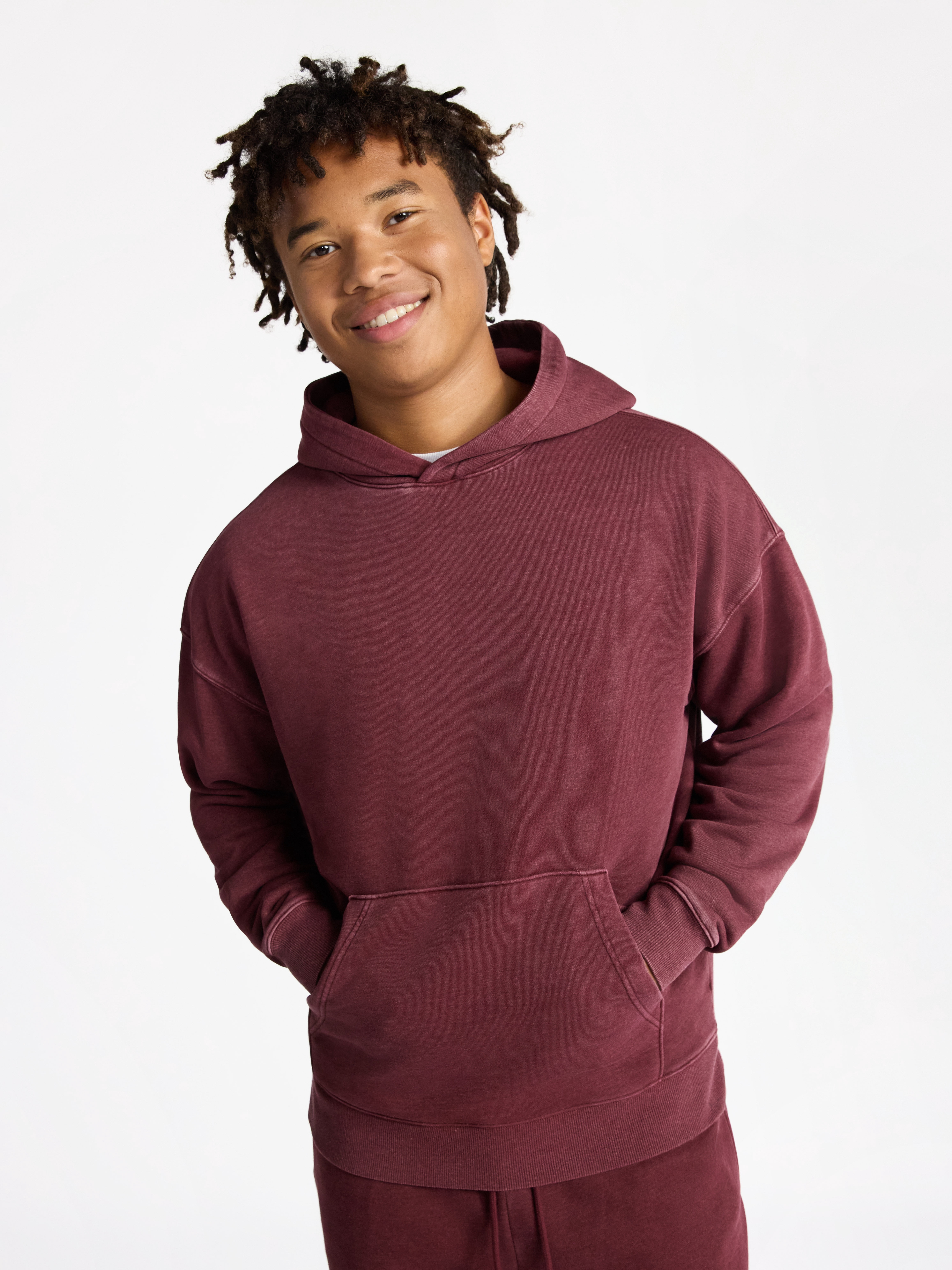 No Boundaries Oversized Hoodie with Long Sleeves, Men's & Big Men's