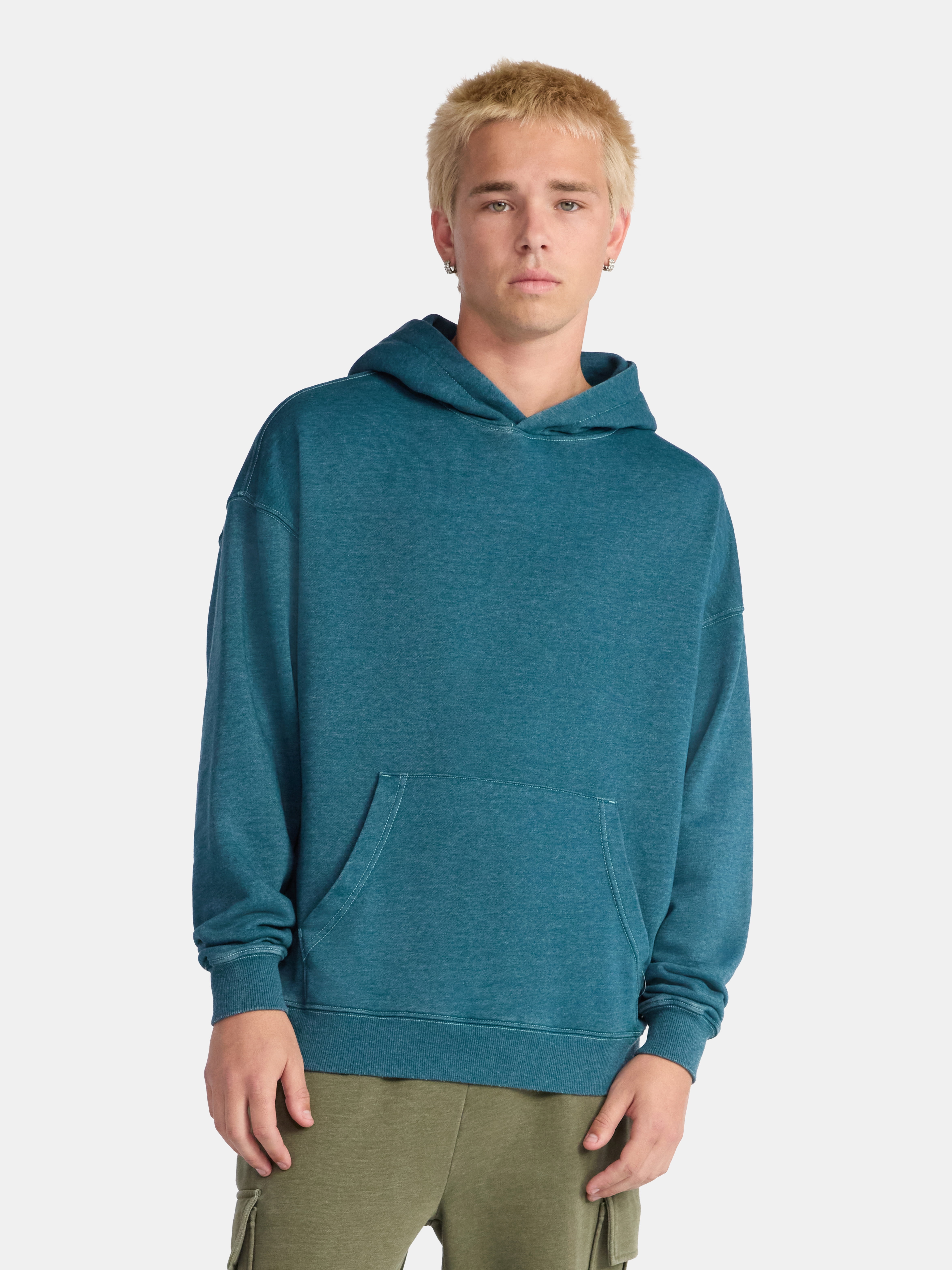 No Boundaries Oversized Hoodie with Long Sleeves, Men's XS-5XL