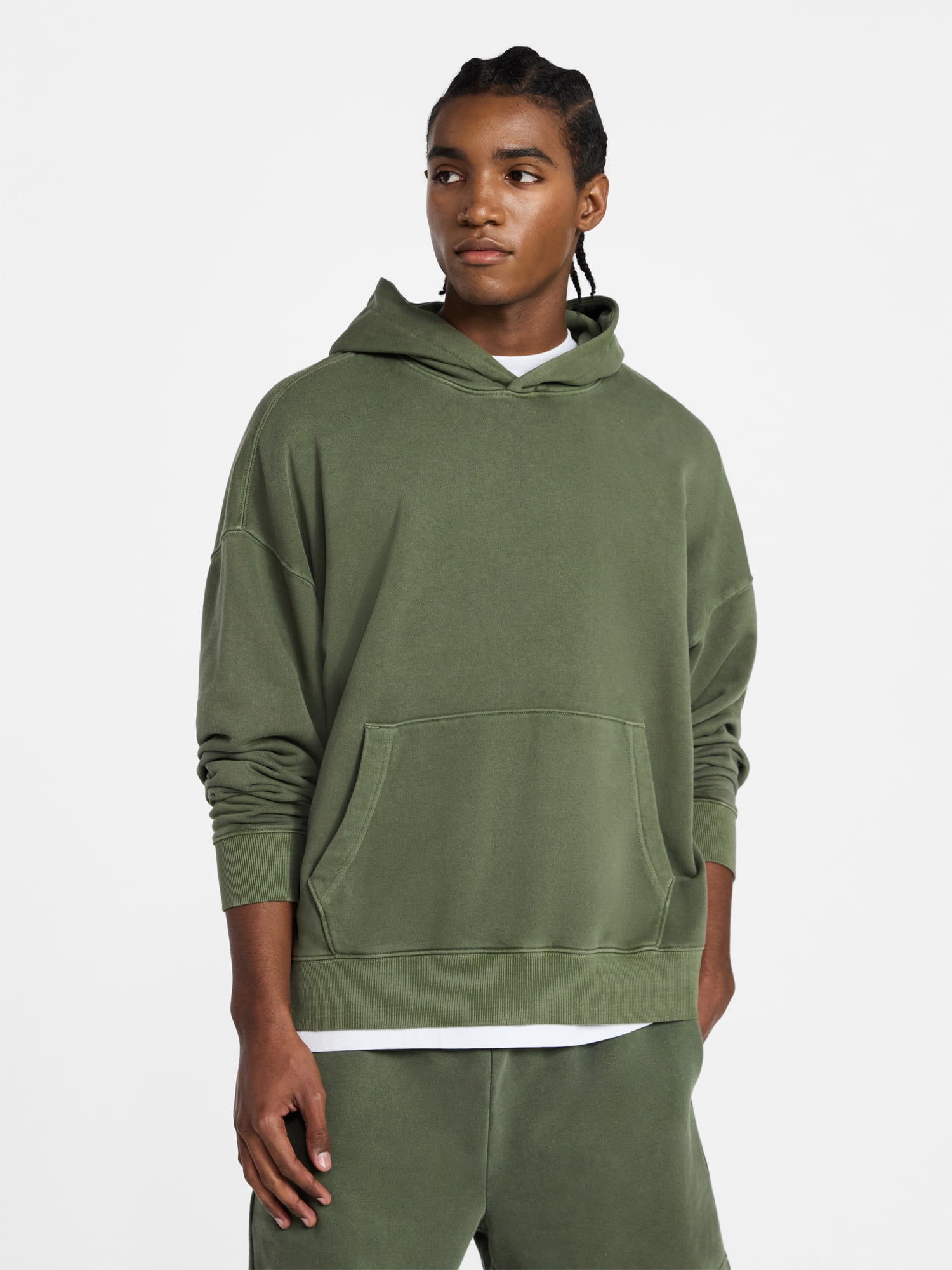 No Boundaries Oversized Hoodie with Long Sleeves, Men's XS-4XLT