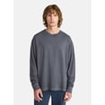 thumbnail image 1 of No Boundaries Cotton Oversized Tee with Long Sleeves, Men's & Big Men's, 1 of 5