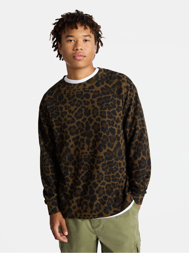 No Boundaries Thermal Tee with Long Sleeves, Men's & Big Men's