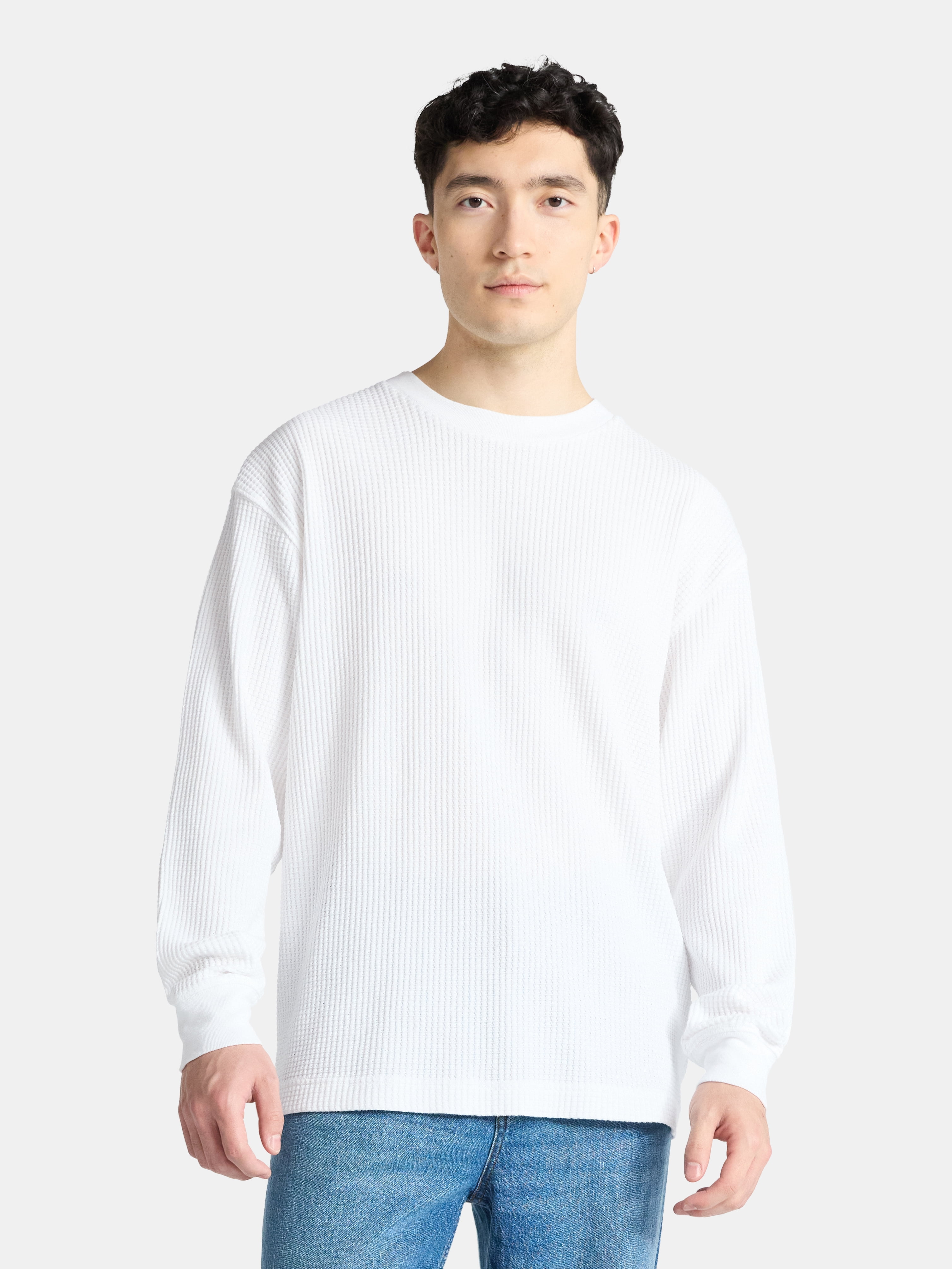 No Boundaries Thermal Tee with Long Sleeves, Men's & Big Men's