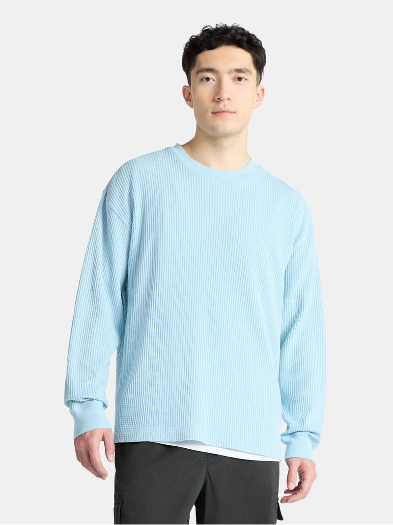 No Boundaries Thermal Tee with Long Sleeves, Men's & Big Men's