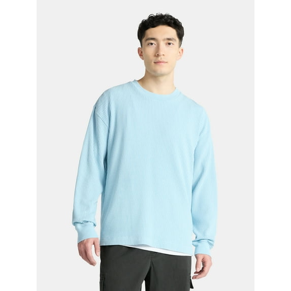 No Boundaries Thermal Tee with Long Sleeves, Men's & Big Men's