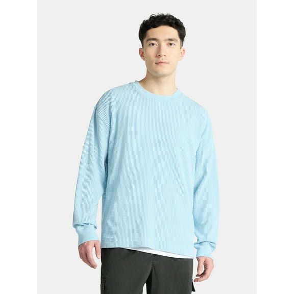 No Boundaries Thermal Tee with Long Sleeves, Men's & Big Men's