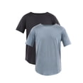 thumbnail image 1 of No Boundaries Men's & Big Men's Longline Curved Hem Elongated Tee Shirt, 2-Pack, Sizes XS-5XL, 1 of 7