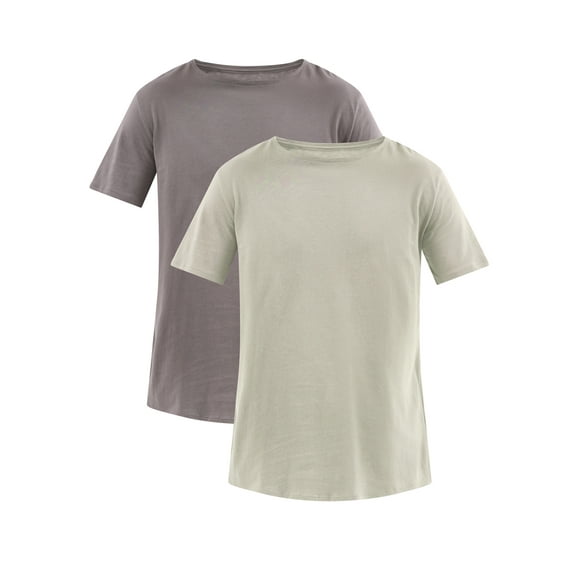 No Boundaries Men's & Big Men's Longline Curved Hem Elongated Tee Shirt, 2-Pack, Sizes XS-5XL