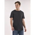 thumbnail image 1 of No Boundaries Men's & Big Men's Longline Curved Hem Elongated Tee Shirt, Sizes XS-5XL, 1 of 5