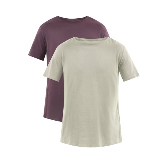 No Boundaries Men's & Big Men's Longline Curved Hem Elongated Tee Shirt, Sizes XS-5XL