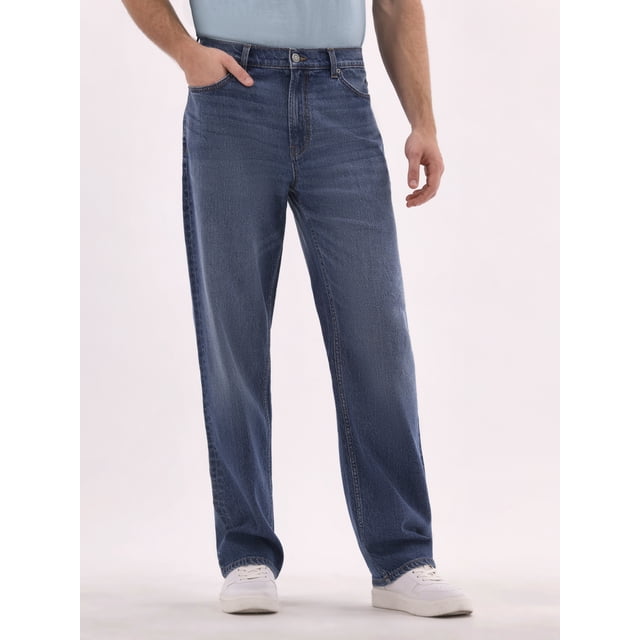 No Boundaries Men's & Big Men's Loose Fit Jeans with Stretch — free download