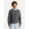 thumbnail image 1 of No Boundaries Marled Cotton Crewneck Pullover Sweater, Midweight, Men's & Big Men's, 1 of 5