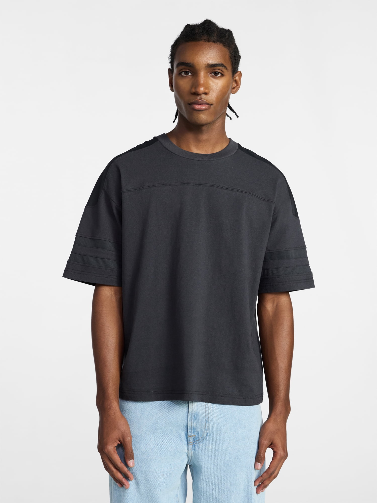 No Boundaries Mesh Football Tee with Short Sleeves, Men's XS-4XLT