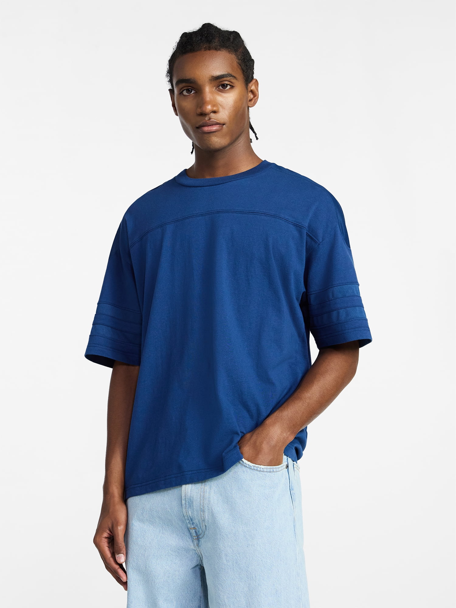 No Boundaries Mesh Football Tee with Short Sleeves, Men's XS-4XLT