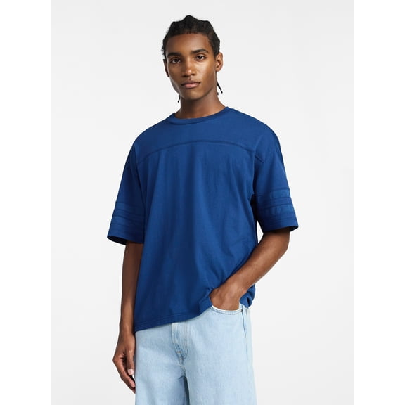 No Boundaries Men's Football Tee with Short Sleeves, XS-4XLT