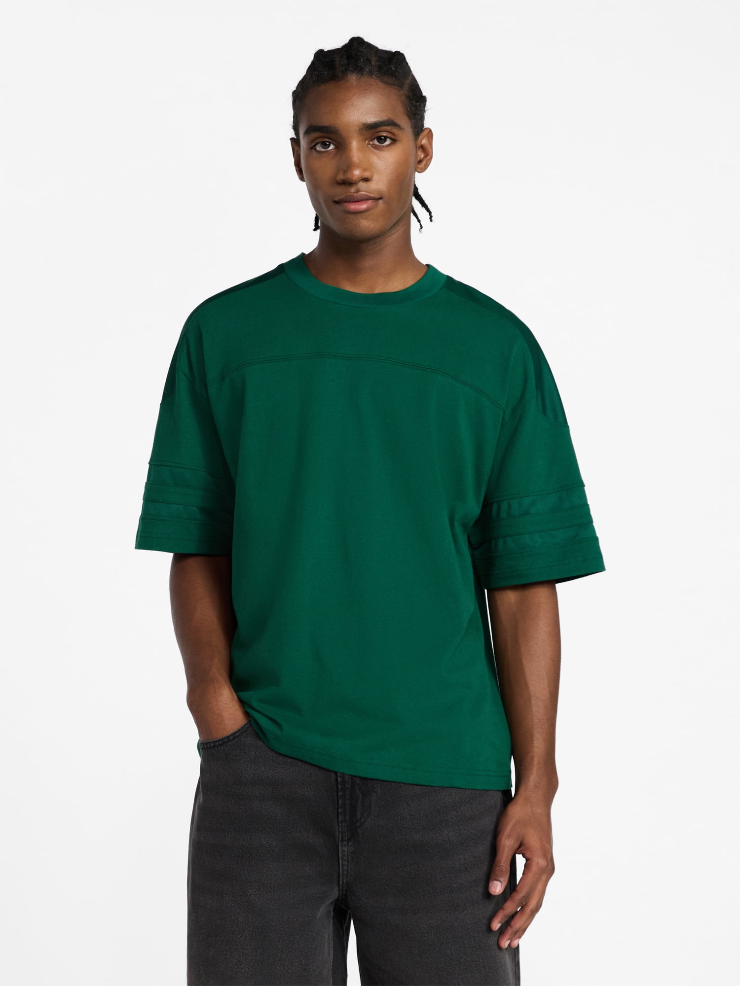 No Boundaries Mesh Football Tee with Short Sleeves, Men's XS-4XLT