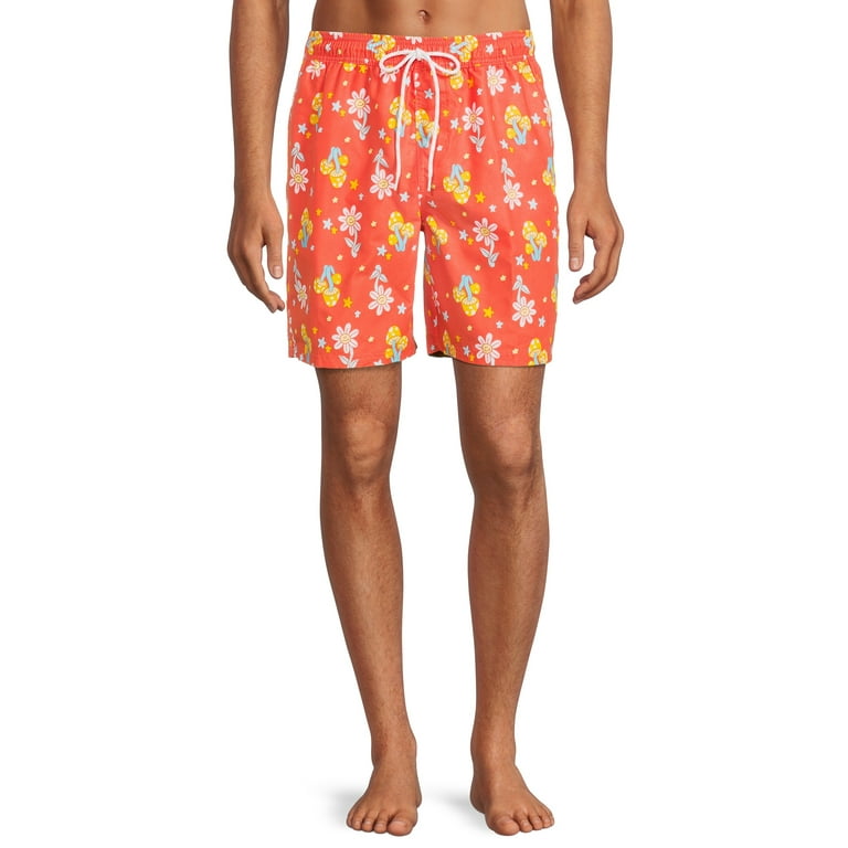 Mens short deals swim trunks walmart