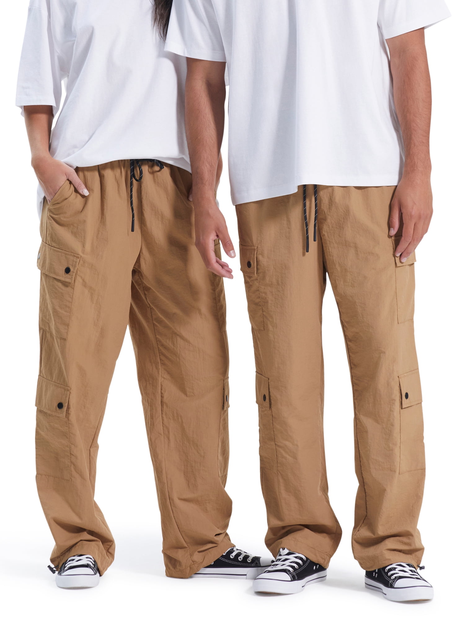 No Boundaries Men's & Big Men's Nylon Cinched Cargo Pants, Sizes XS-5XL