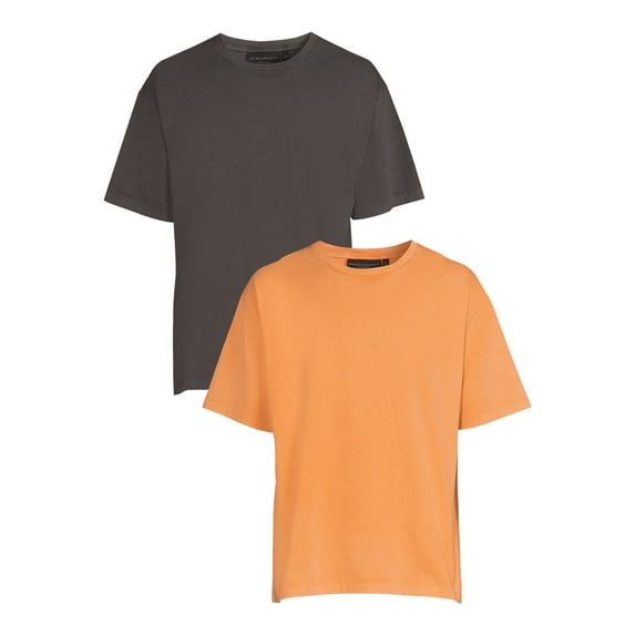 No Boundaries Men's & Big Men's Oversize Solid Tees, 2-Pack, Sizes S-5XL