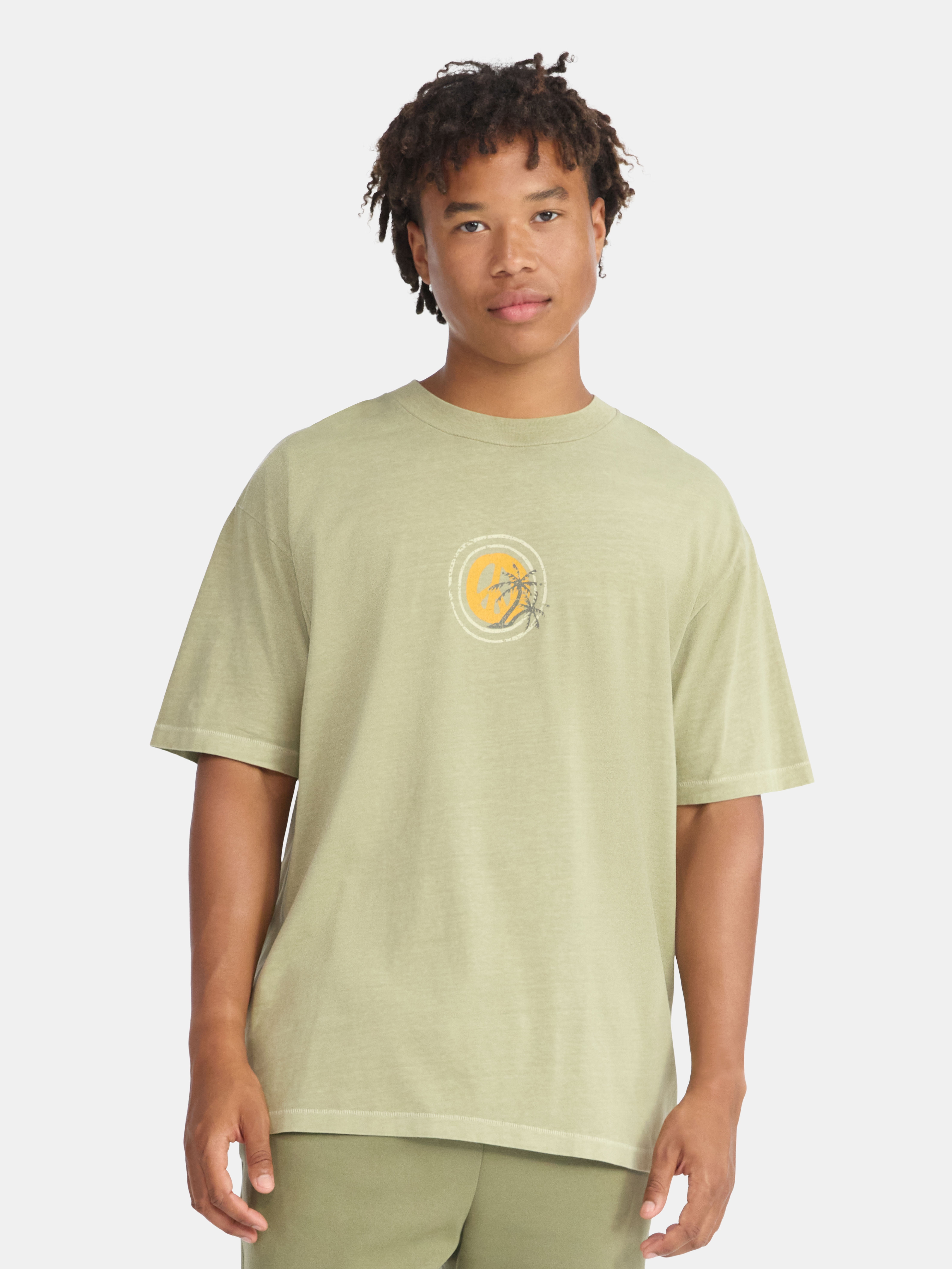 No Boundaries Oversized Cotton Graphic Tee, Men’s & Big Men’s