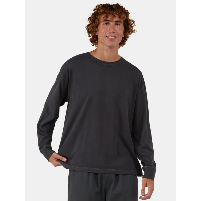 No Boundaries Men's & Big Men's Oversized Long Sleeve Tee No Boundaries Men's & Big Men's Oversized Long Sleeve Tee