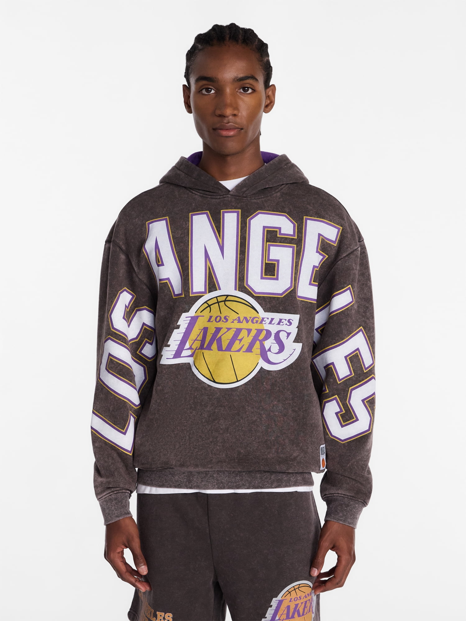 NBA, Men's & Big Men's Oversized Graphic Hoodie, Los Angeles Lakers, Sizes XS–3XL