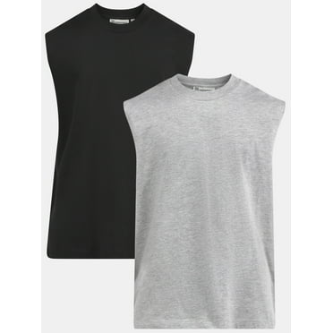 No Boundaries Men's & Big Men's Oversized Sleeveless Muscle Tank Top, 2-Pack, Sizes XS-5XL