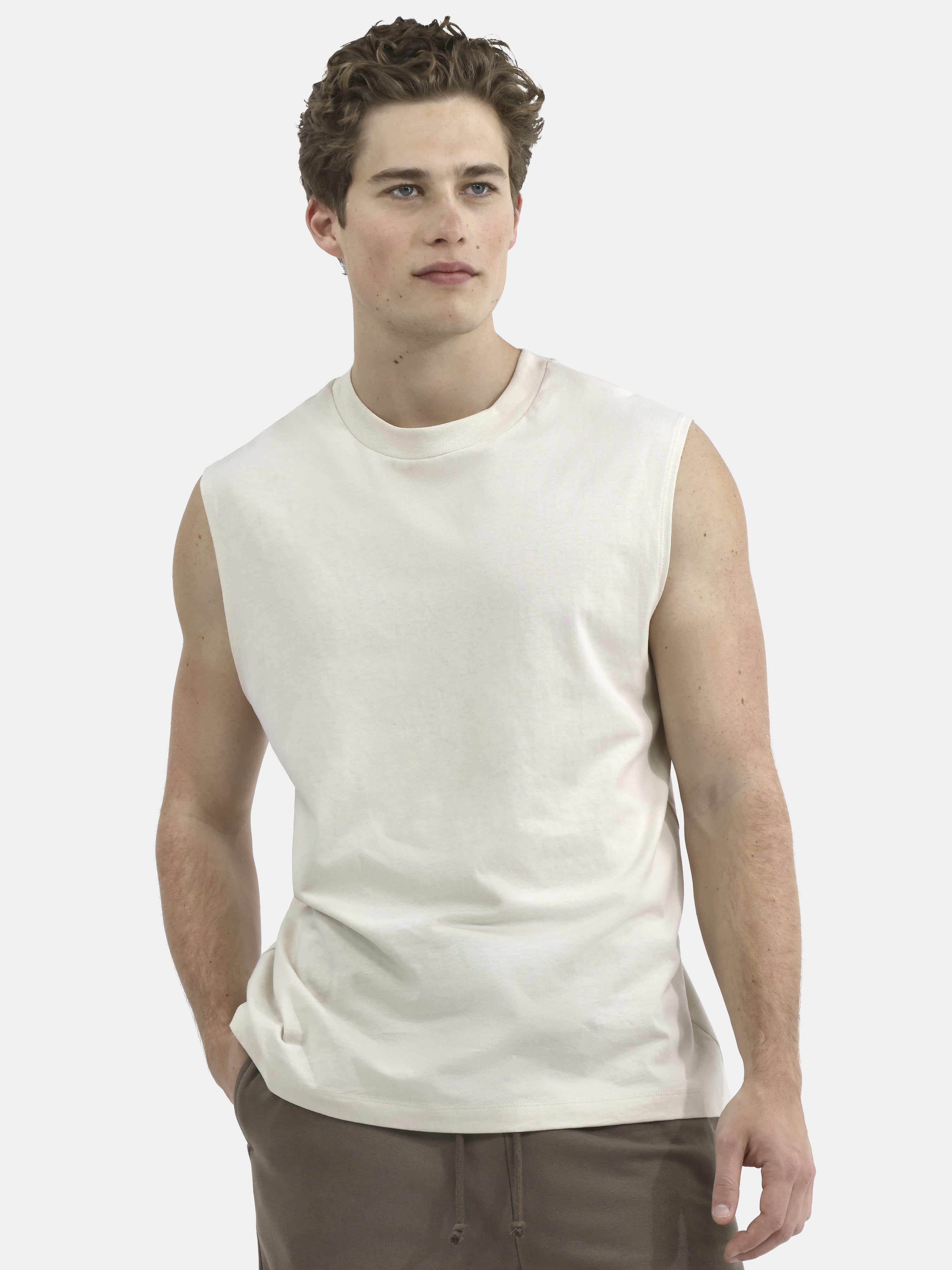 No Boundaries Men's & Big Men's Oversized Sleeveless Cotton Muscle Tee, Sizes XS-5XL