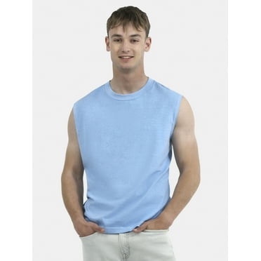 No Boundaries Men's & Big Men's Oversized Sleeveless Cotton Muscle Tee, Sizes XS-5XL