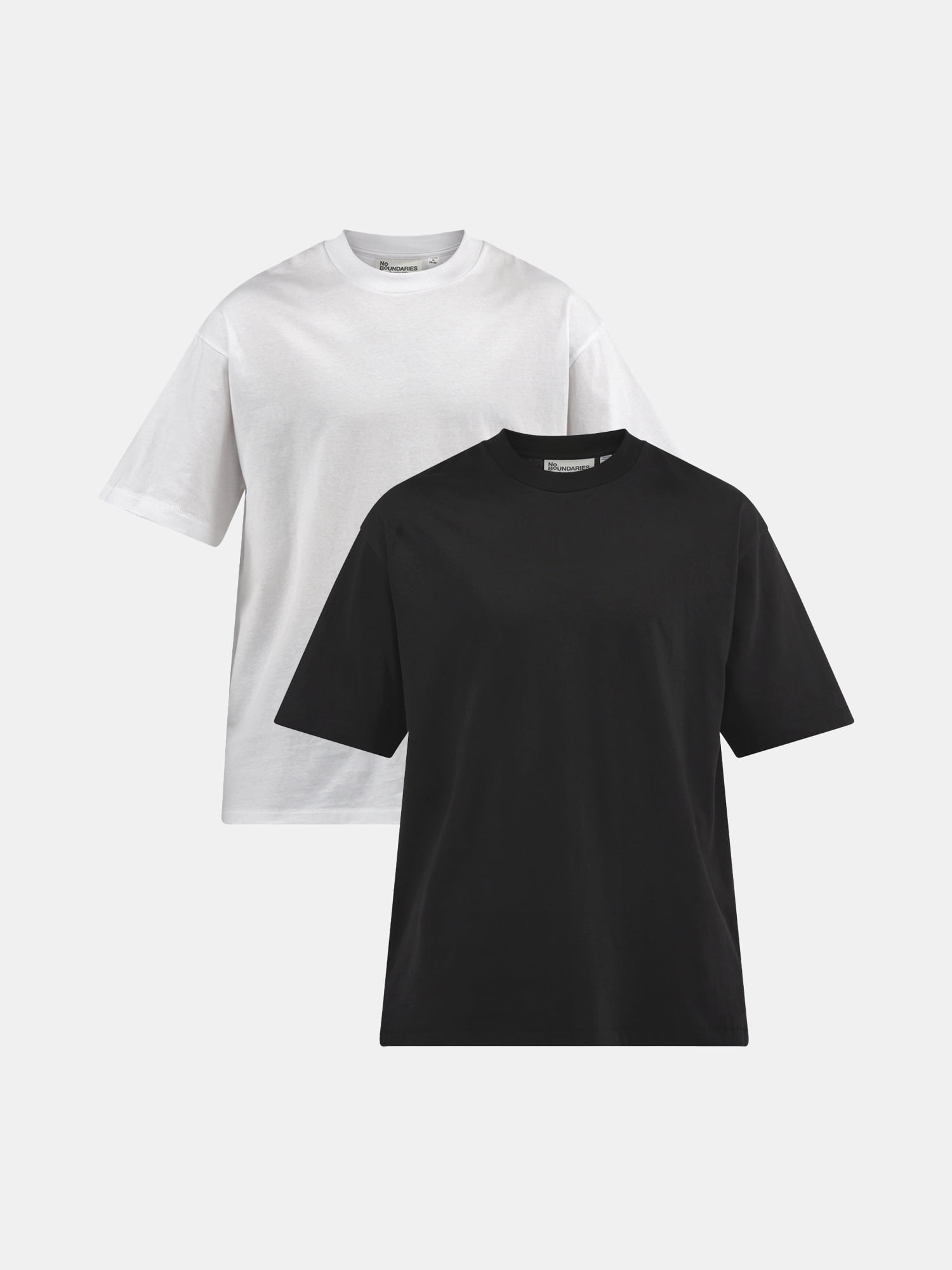 No Boundaries Oversized Cotton T-Shirt 2-Pack – Casual Short