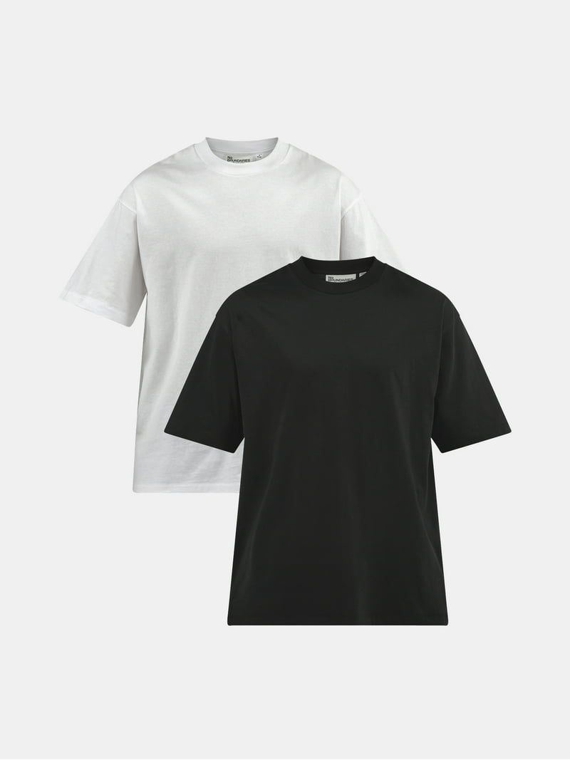 No Boundaries Oversized Cotton T-Shirt 2-Pack – Casual Short