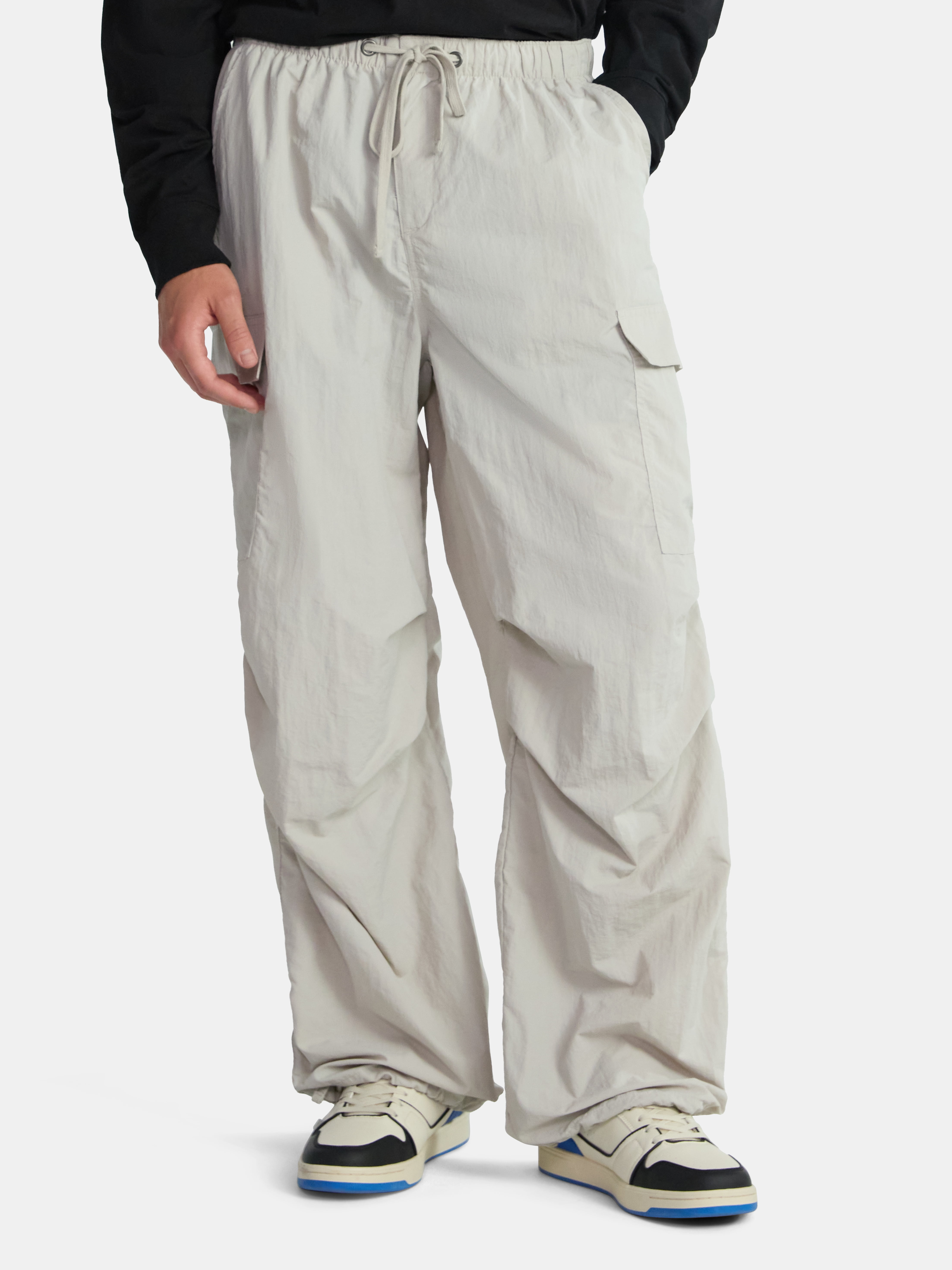 No Boundaries Nylon Parachute Cargo Pants, Men's & Big Men's