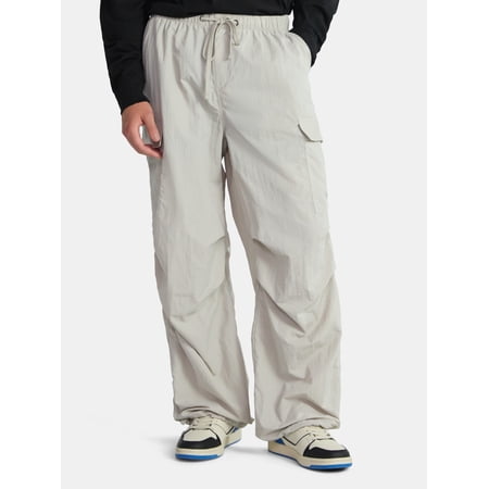 No Boundaries Nylon Parachute Cargo Pants, Men's & Big Men's