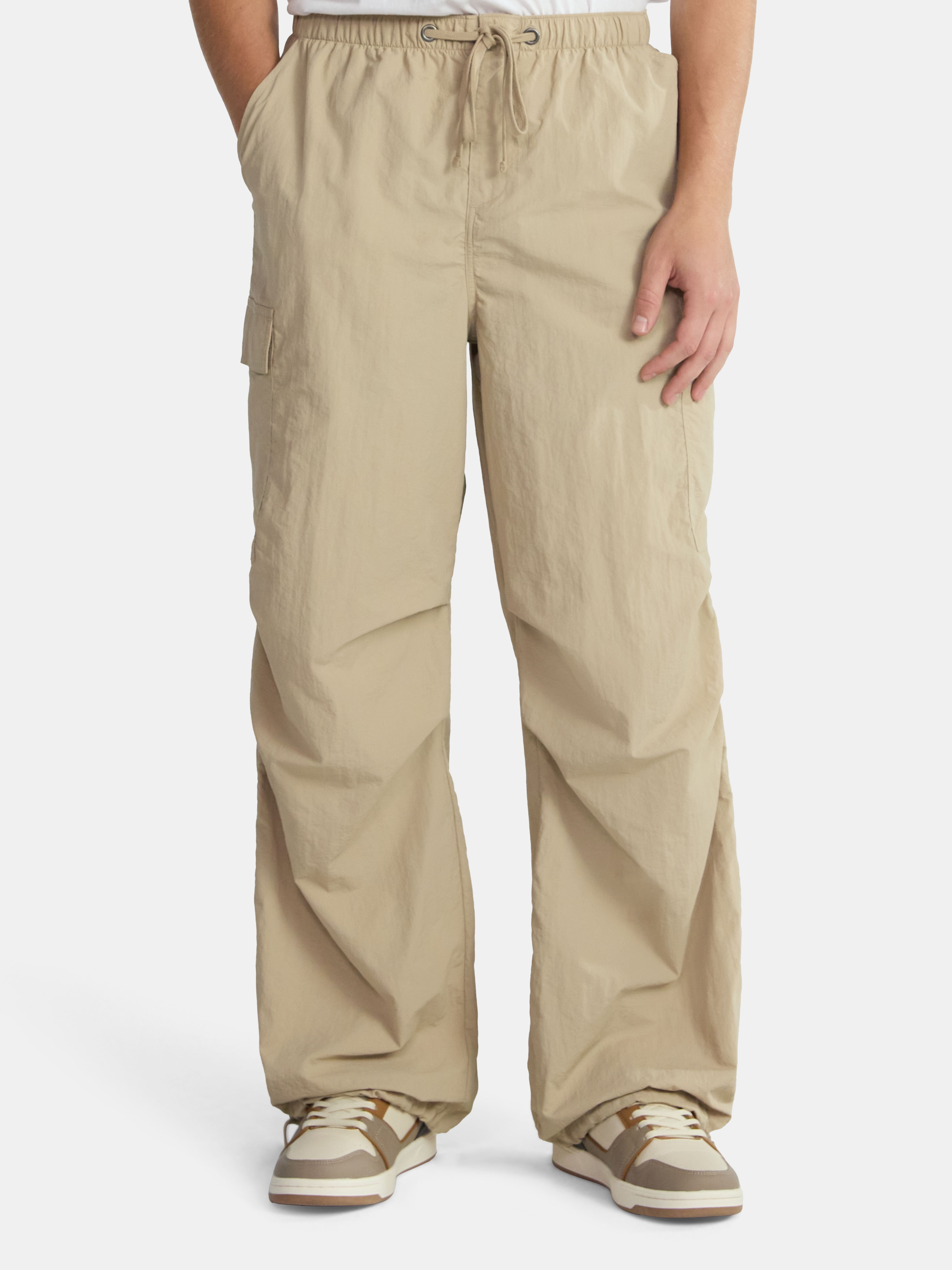 No Boundaries Nylon Parachute Cargo Pants, Men's & Big Men's