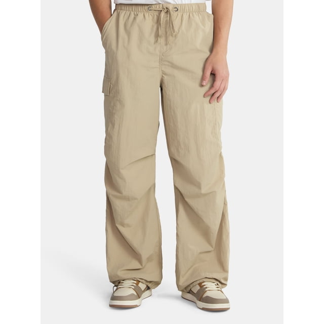No Boundaries Nylon Parachute Cargo Pants, Men's & Big Men's