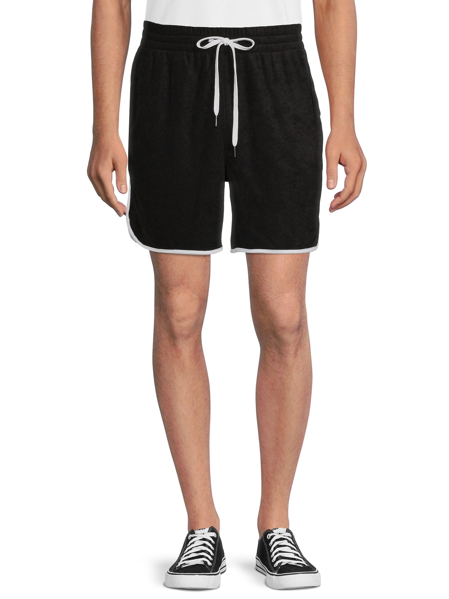 No Boundaries Men’s & Big Men's Piped Terry Shorts, Sizes XS5XL