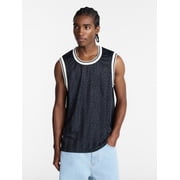 Printed and Solid Mesh Tank Top, Men's XS-4XLT