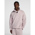 thumbnail image 1 of No Boundaries Boxy Fit Quarter Zip Fleece Sweatshirt with Long Sleeves, Men's XS-4XLT, 1 of 5