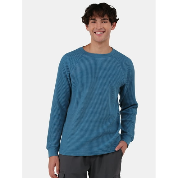 No Boundaries Men's & Big Men's Raglan Sleeve Thermal Shirt, Sizes XS-5XL