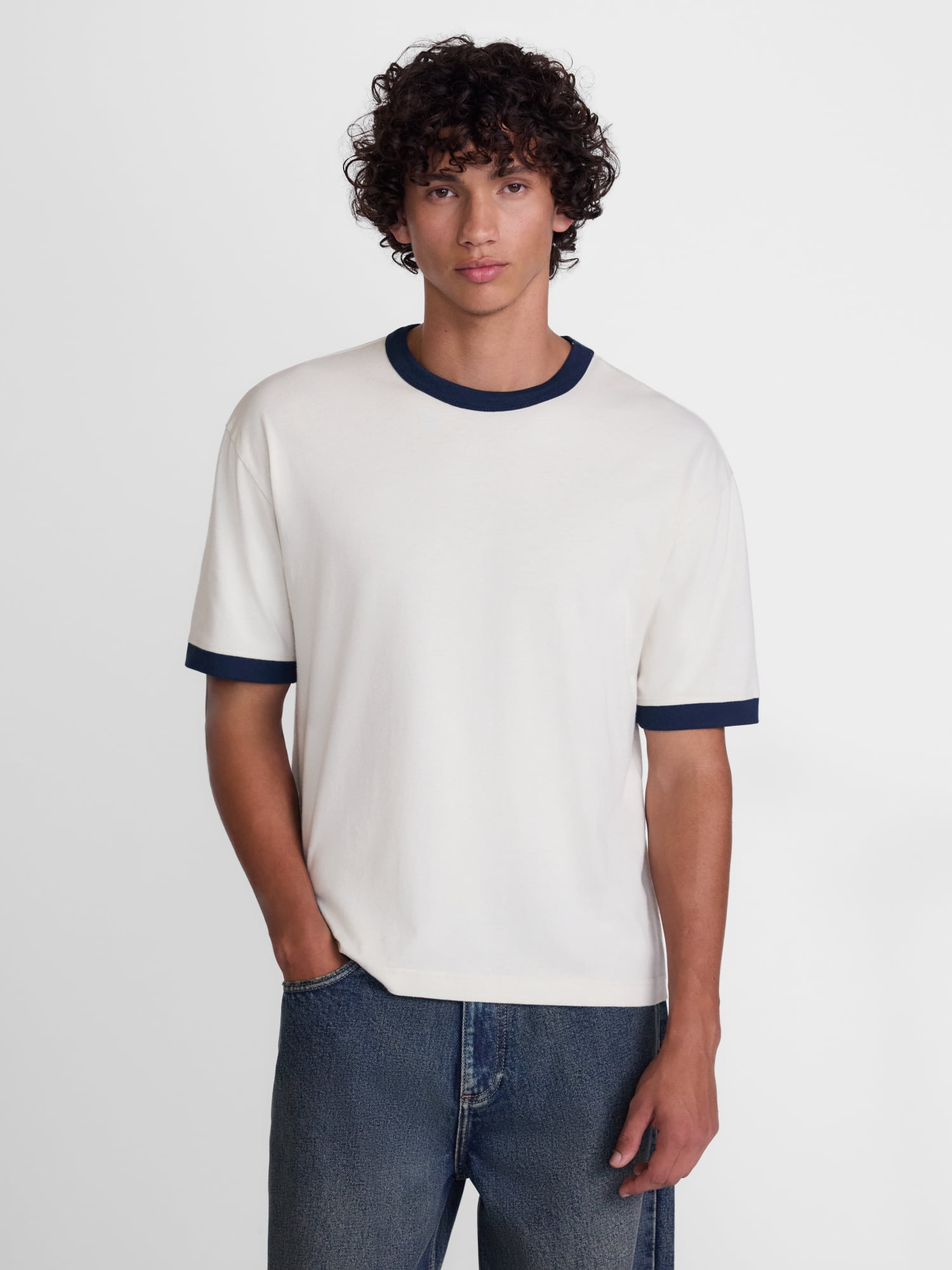No Boundaries Cotton Ringer Tee, Men's & Big Men’s XS-3XL