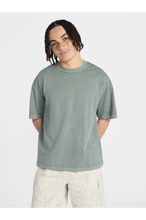 Men's Oversized Boxy Tee with Short Sleeves, XS-4XLT