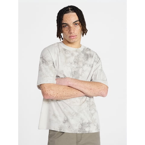 Men's Oversized Boxy Tee with Short Sleeves, XS-4XLT