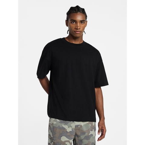 Men's Oversized Boxy Tee with Short Sleeves, XS-4XLT