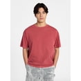 thumbnail image 1 of No Boundaries Men's Oversized Boxy Tee with Short Sleeves, XS-4XLT, 1 of 5
