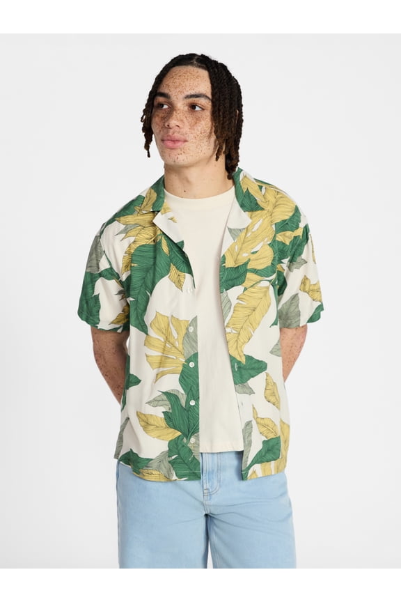 Rayon Shirt with Short Sleeves, Men's and Big & Tall XS-4XLT