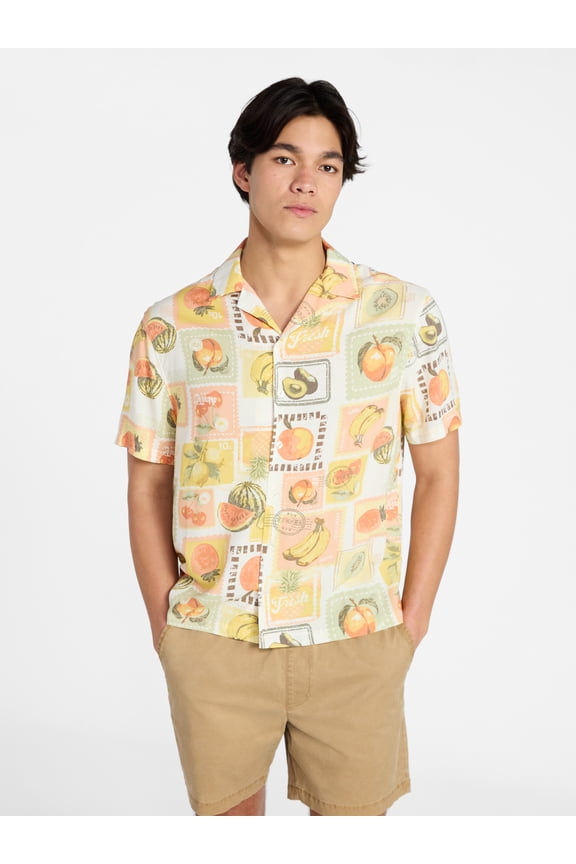 Rayon Shirt with Short Sleeves, Men's and Big & Tall XS-4XLT